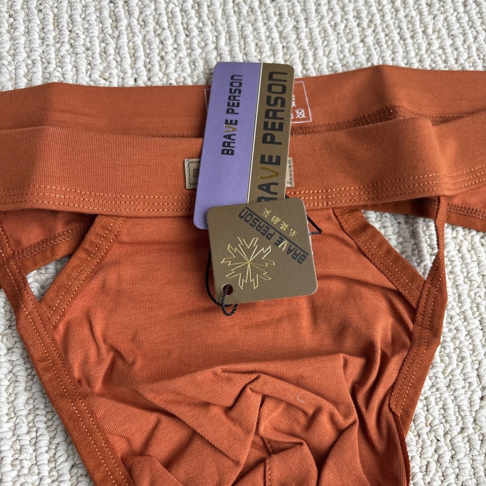 Men's Jockstrap Brief in Rust Brown - Picture 3 of 6